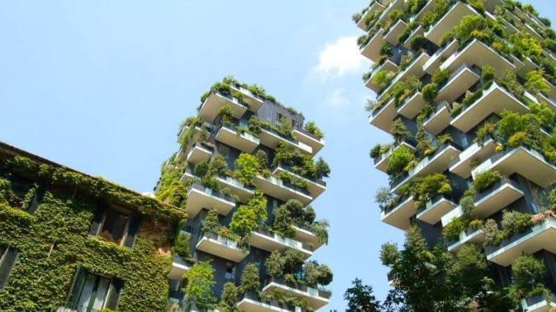 immeuble ecologique vertical verdure