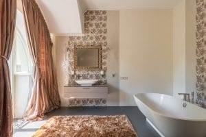 salle de bain rétro-moderne style vintage