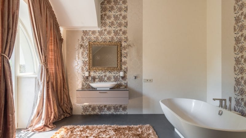 salle de bain rétro-moderne style vintage